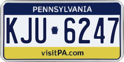 PA license plate KJU6247