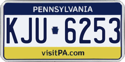 PA license plate KJU6253