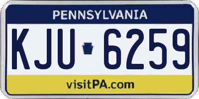 PA license plate KJU6259