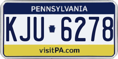 PA license plate KJU6278