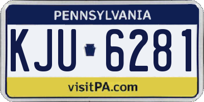 PA license plate KJU6281