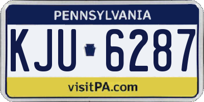 PA license plate KJU6287