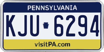 PA license plate KJU6294