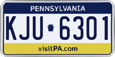 PA license plate KJU6301