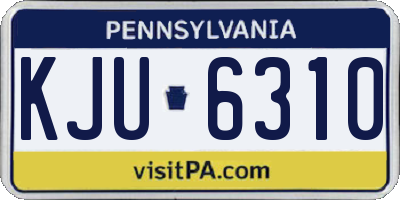 PA license plate KJU6310