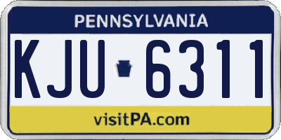 PA license plate KJU6311
