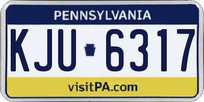 PA license plate KJU6317