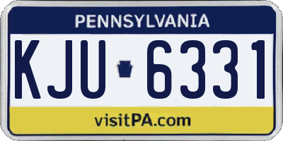 PA license plate KJU6331