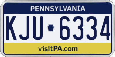 PA license plate KJU6334