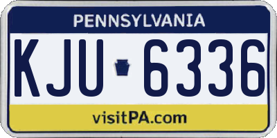 PA license plate KJU6336