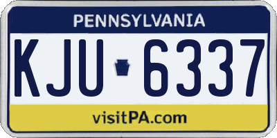 PA license plate KJU6337