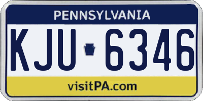 PA license plate KJU6346