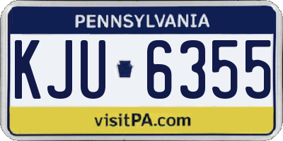 PA license plate KJU6355