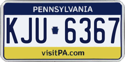 PA license plate KJU6367