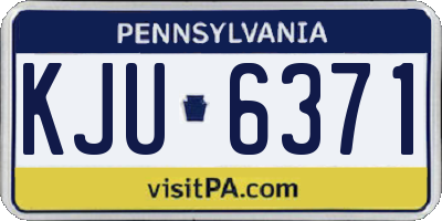 PA license plate KJU6371