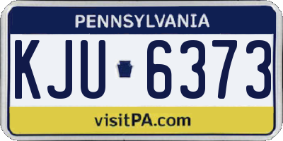 PA license plate KJU6373