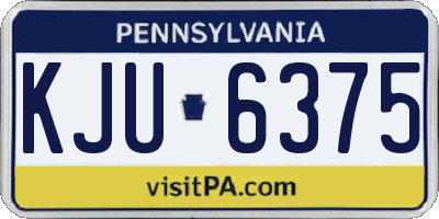 PA license plate KJU6375