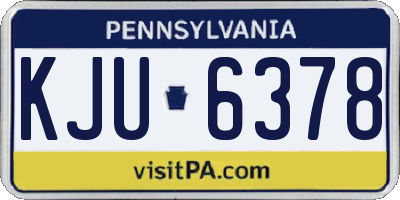 PA license plate KJU6378
