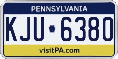 PA license plate KJU6380