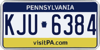 PA license plate KJU6384