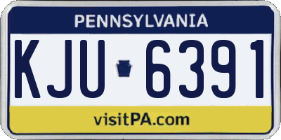 PA license plate KJU6391