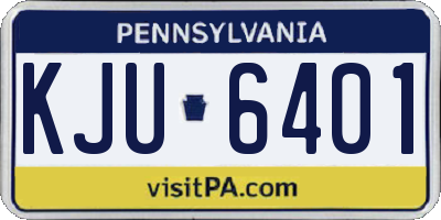 PA license plate KJU6401