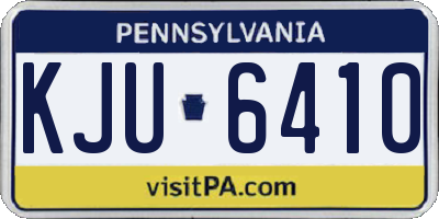 PA license plate KJU6410