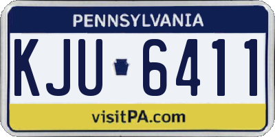 PA license plate KJU6411