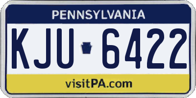 PA license plate KJU6422