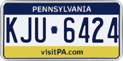 PA license plate KJU6424