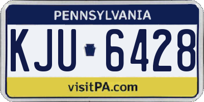 PA license plate KJU6428