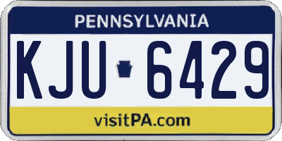 PA license plate KJU6429