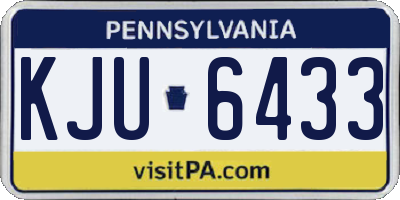 PA license plate KJU6433