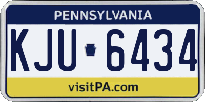 PA license plate KJU6434