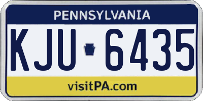 PA license plate KJU6435
