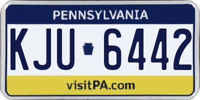 PA license plate KJU6442
