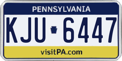 PA license plate KJU6447