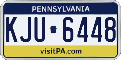 PA license plate KJU6448