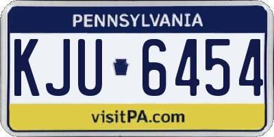 PA license plate KJU6454