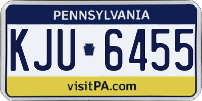 PA license plate KJU6455
