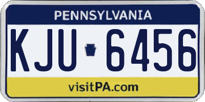 PA license plate KJU6456