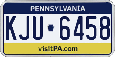 PA license plate KJU6458