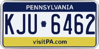 PA license plate KJU6462