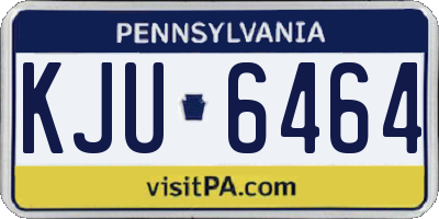 PA license plate KJU6464