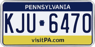 PA license plate KJU6470