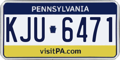 PA license plate KJU6471
