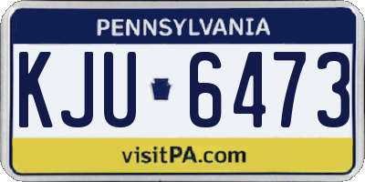 PA license plate KJU6473