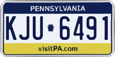 PA license plate KJU6491