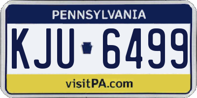 PA license plate KJU6499
