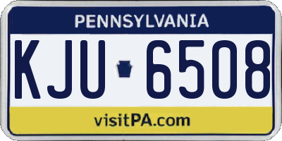 PA license plate KJU6508